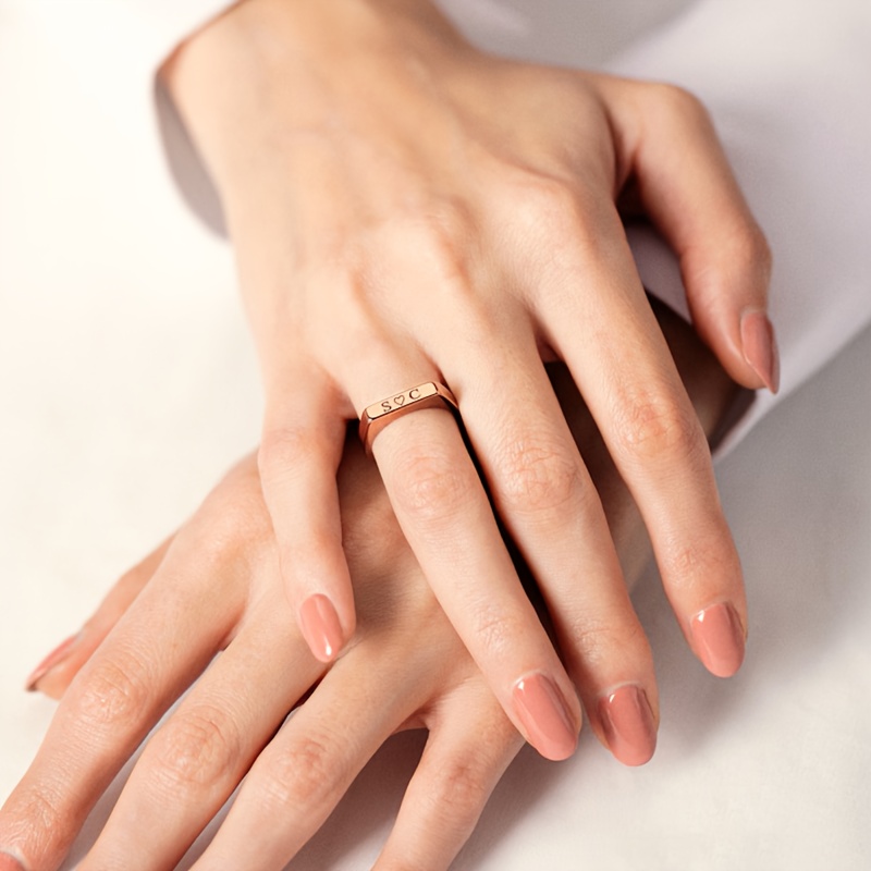 Women's Custom Rings - Couple Promise Rings - Friendship Matching Rings